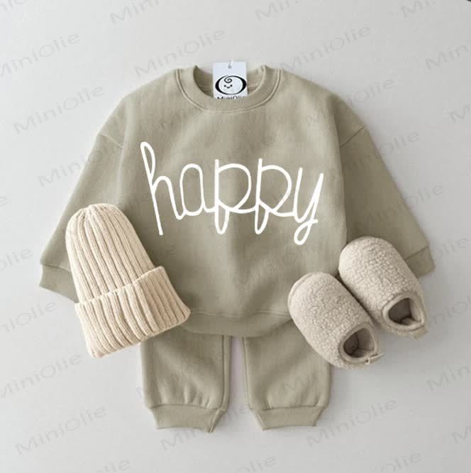 HAPPY Baby Sweatshirt Grey Green 2-piece Set - Grey Green - 2-3T - image 1