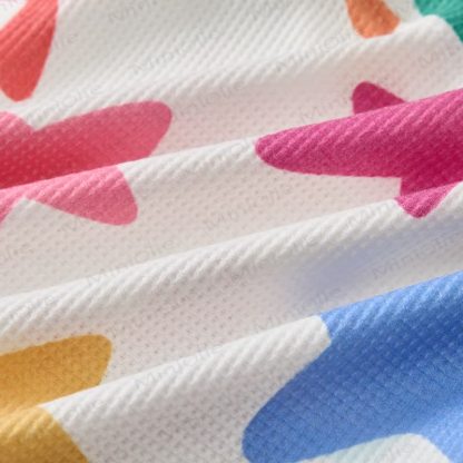 Baby Toddler Colorful Stars Waffle 2-piece Beige Set - image 7