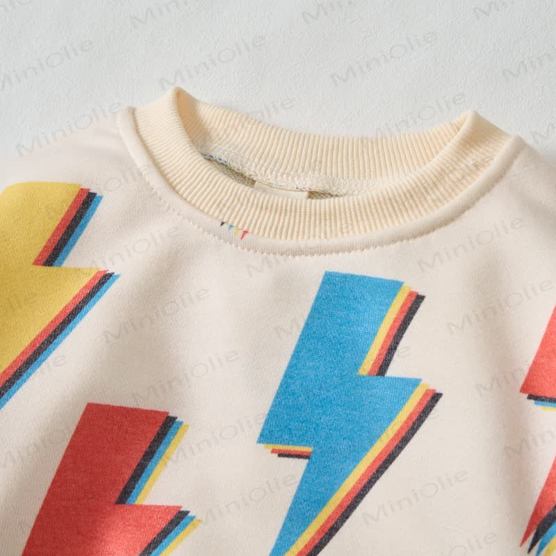 Baby Toddler Colored Lightning Waffle 2-piece Beige Set - image 4