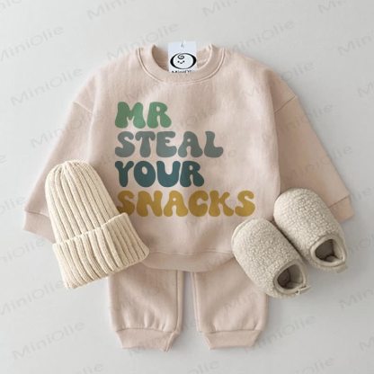 MR STEAL YOUR SNACKS Baby 2-piece Beige Set - Beige - 2-3T - image 1