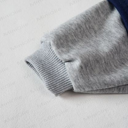 I LOVE MY GIGI Baby Toddler Dark Blue Color Block Romper - image 2