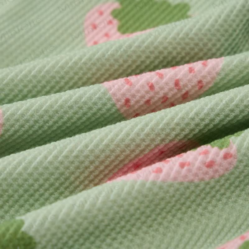 Baby Grey Green Waffle Strawberry 2-piece Set - image 6