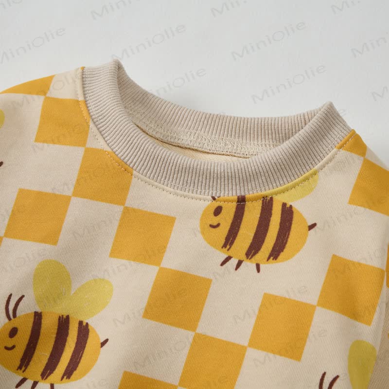 Baby Beige Plaid Bee 2-piece Set - image 5