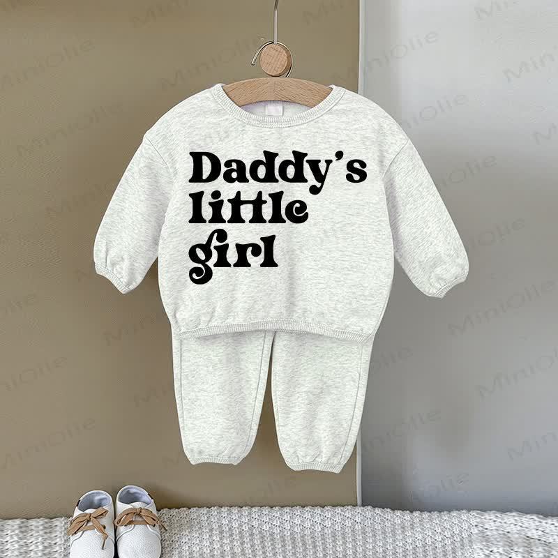 DADDY'S LITTLE GIRL Baby Gray Sweatshirt 2-piece Set - Gray - 2-3T - image 1