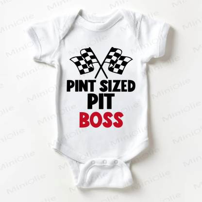 PINT SIZED PIT BOSS Baby White Bodysuit - White - 18-24M - image 1