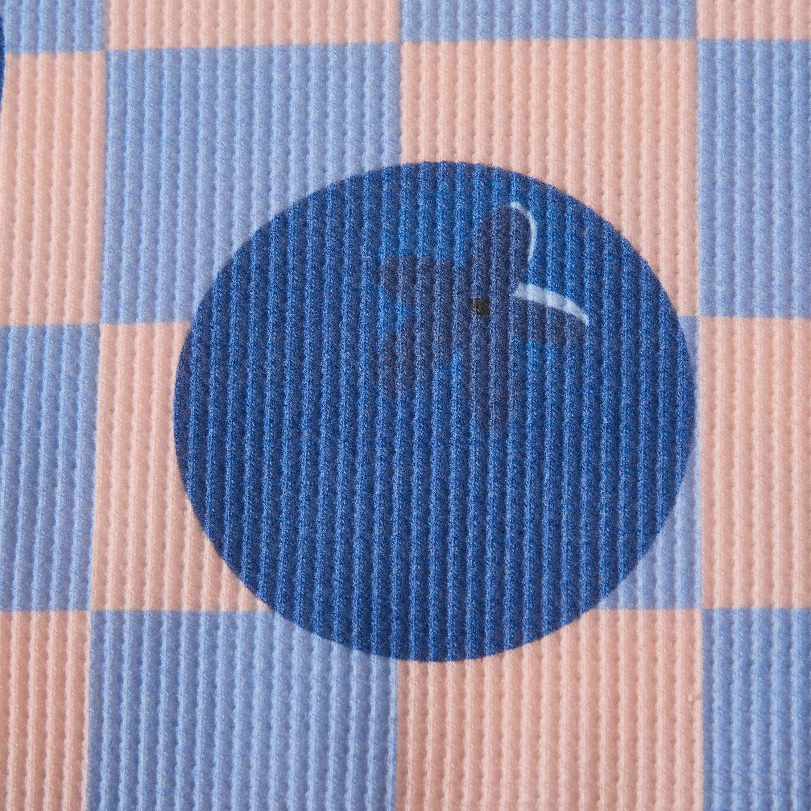 Baby Waffle Checkerboard Blueberry Sweatshirt 2-piece Set - image 5