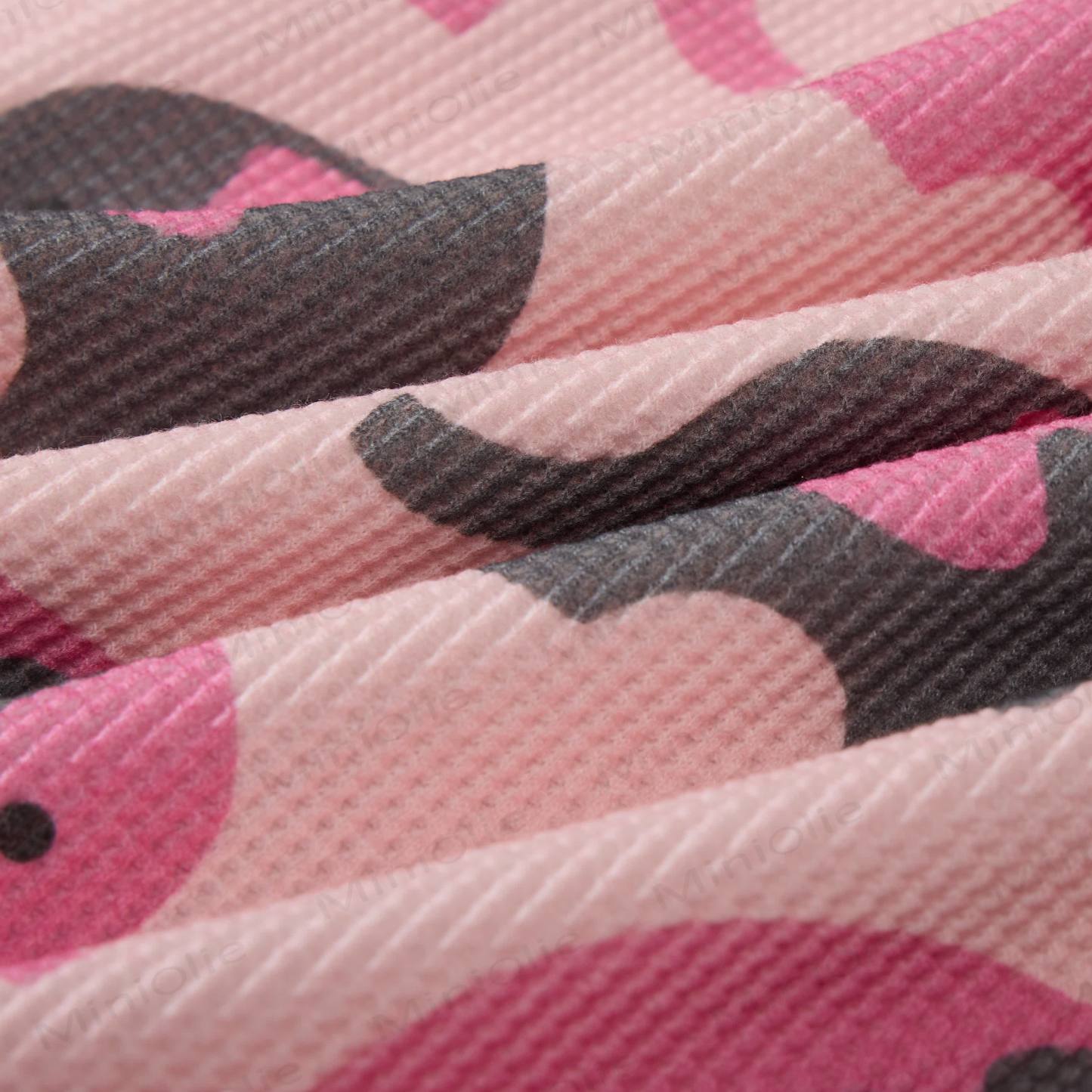 Baby Waffle Pink & Grey Elephants Sweatshirt 2-piece Set - image 4