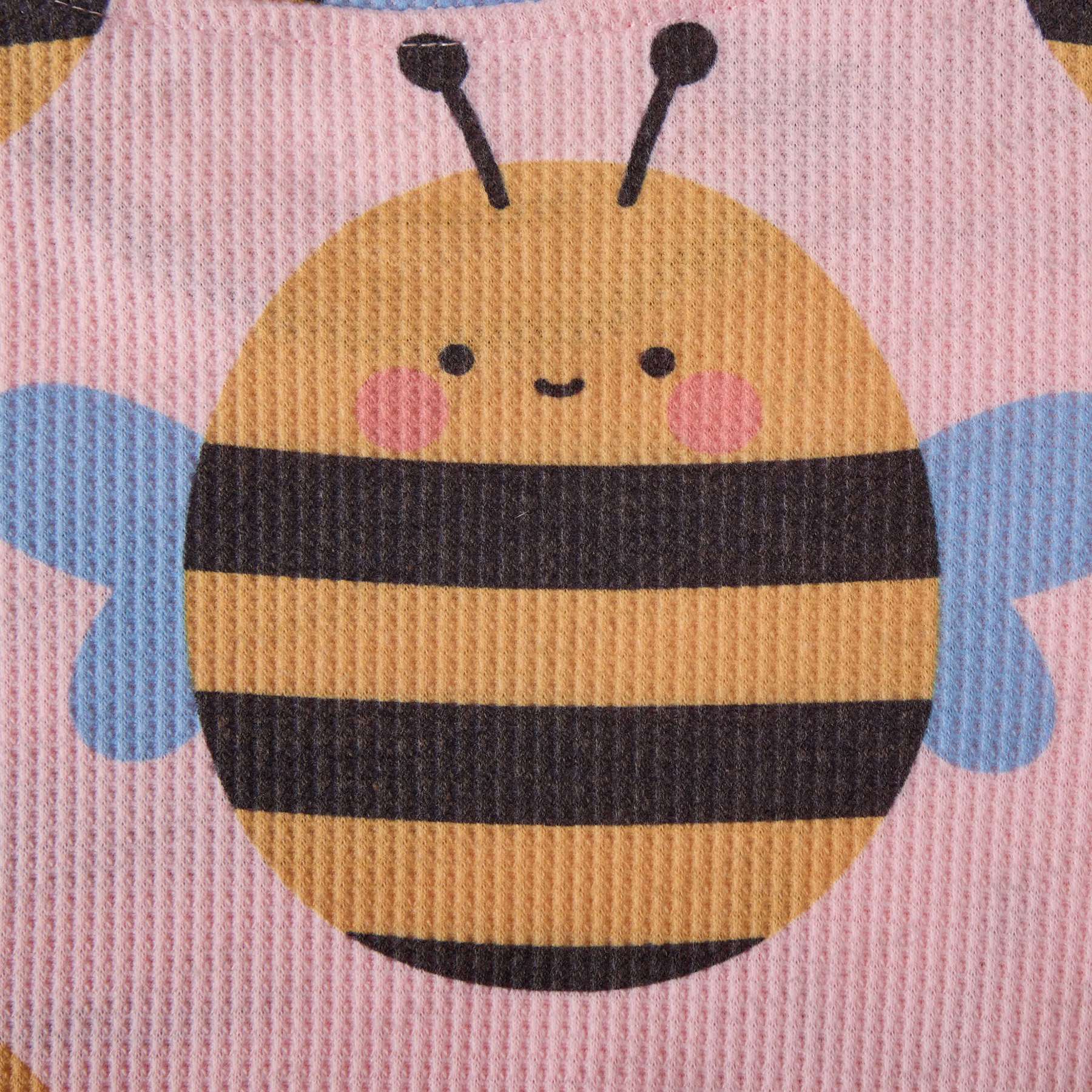 Baby Waffle Lovely Bee Pink Sweatshirt 2-piece Set - image 5