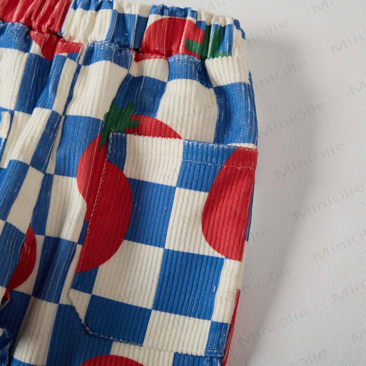 Baby Toddler Checkerboard Tomatoes Corduroy Pants - image 2