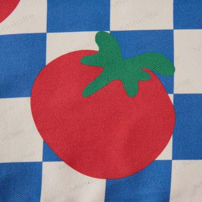 Baby Toddler Checkerboard Tomatoes White Overalls - image 5