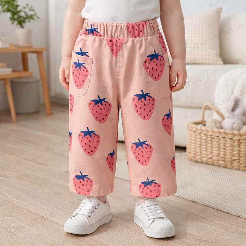 Baby Toddler Pink Strawberry Pants - Pink - 3-5T - image 1