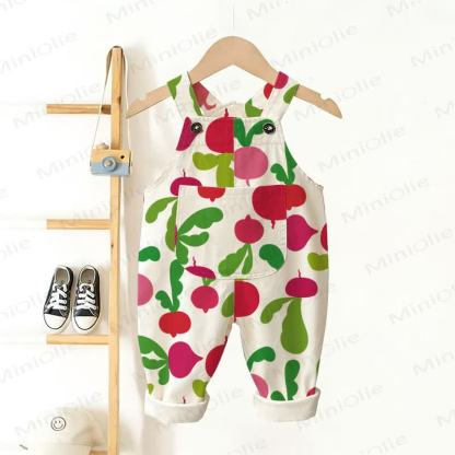 Baby Toddler White Radish Woven Overalls  - White - 3-5T - image 1