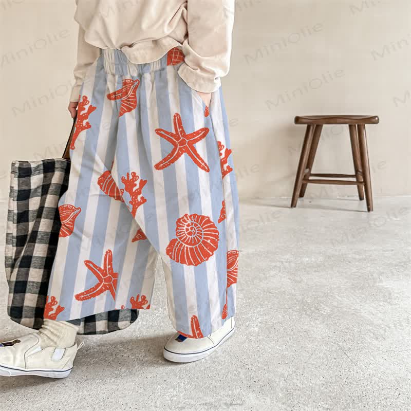 Baby Conch Starfish Striped Pants - Blue - 2-3T - image 1