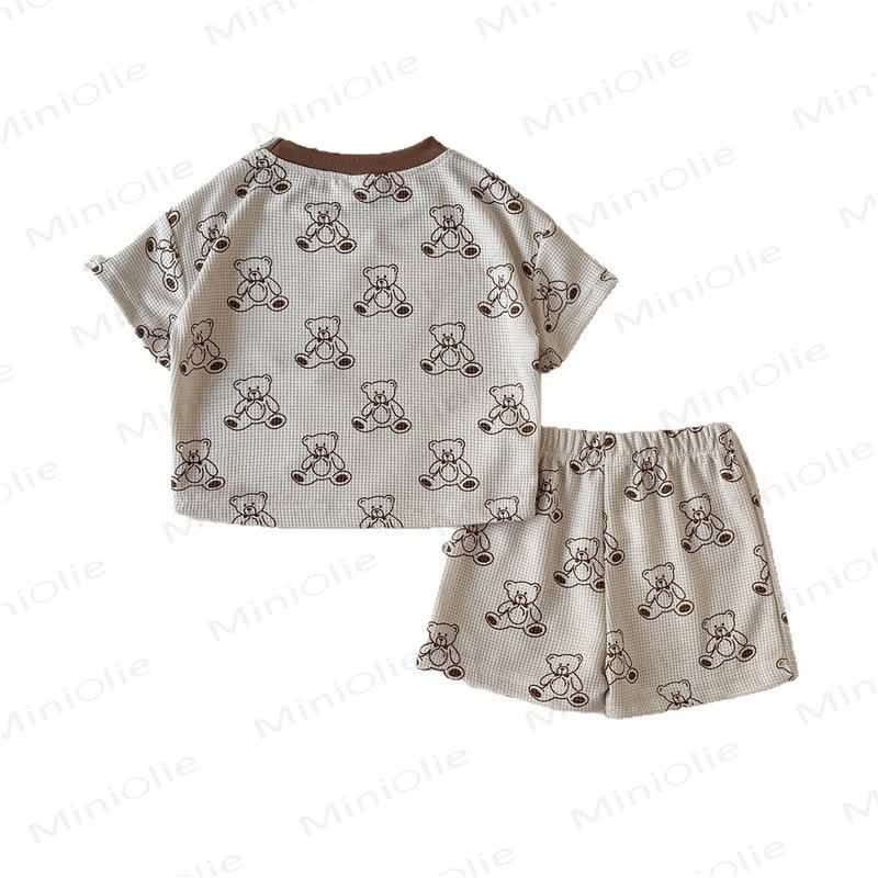 Baby Bear Waffle Tee and Shorts 2-piece Set - image 10