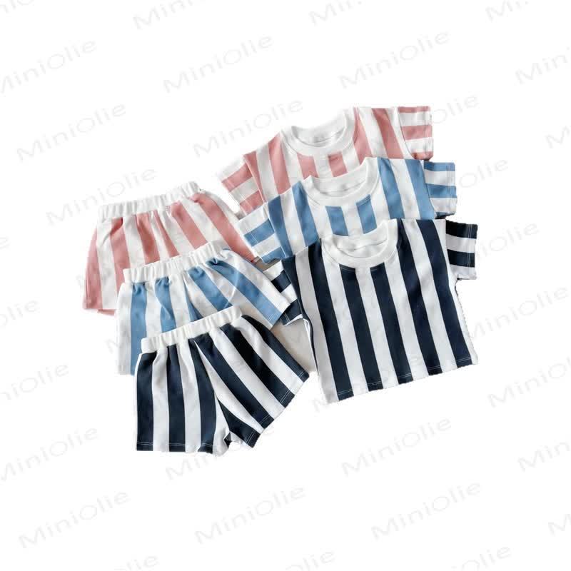 Baby Striped Tee and Shorts Casual 2-Piece Set - image 8