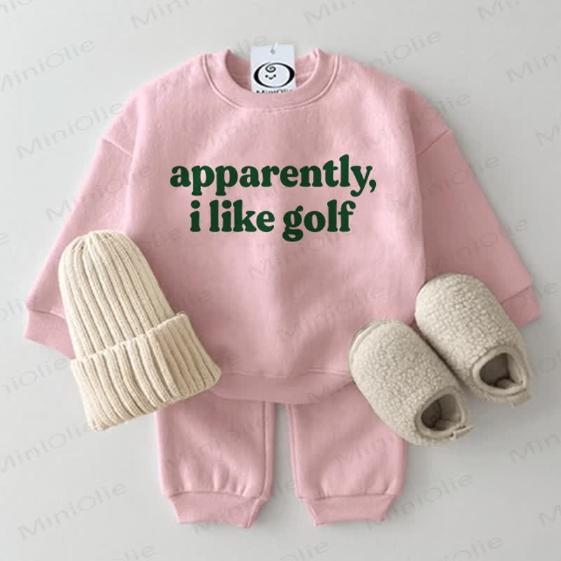APPARENTLY I LIKE GOLF Baby 2-Piece Set - Pink - 2-3T - image 3