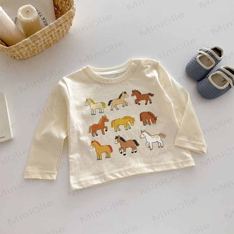 Baby Nine Horses Top - Beige - 2-3T - image 1