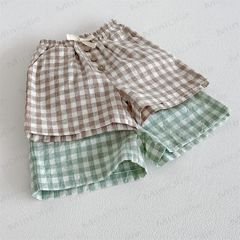 Baby Toddler Plaid Drawstring Shorts - image 7