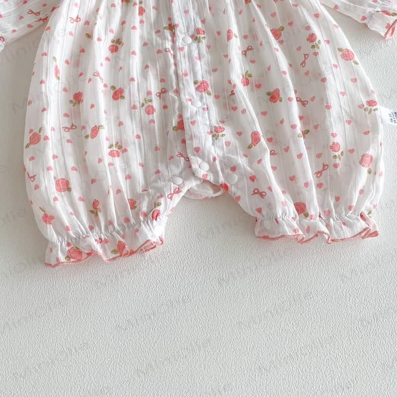 Baby Floral Ruffled  Romper - image 7