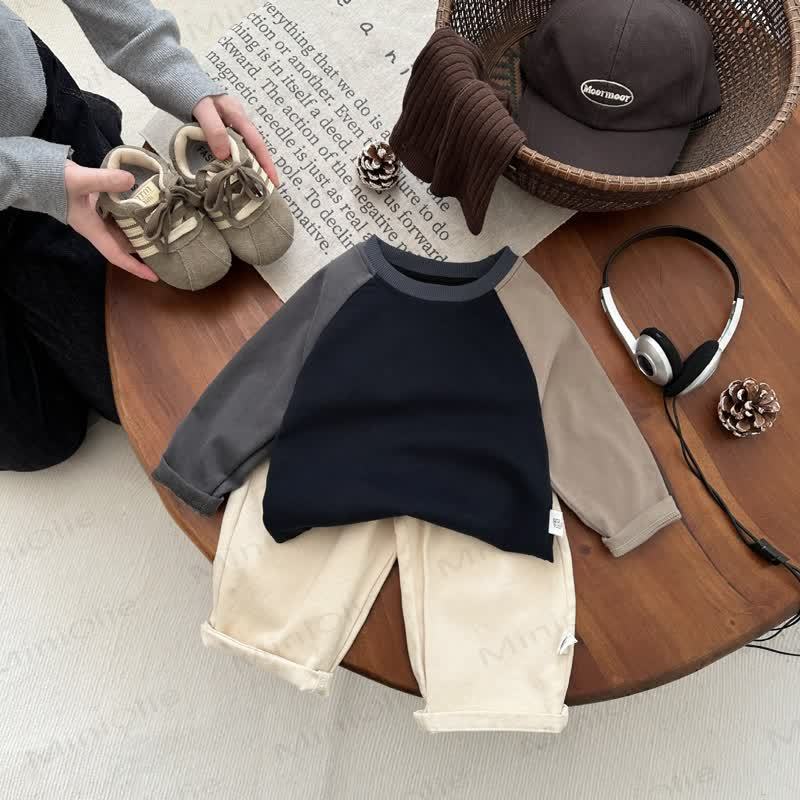  Baby Boy Contrast Sleeve T-shirt - image 2