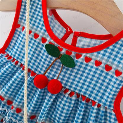 Baby Toddler Cherry Dress with Braided Bag - image 4