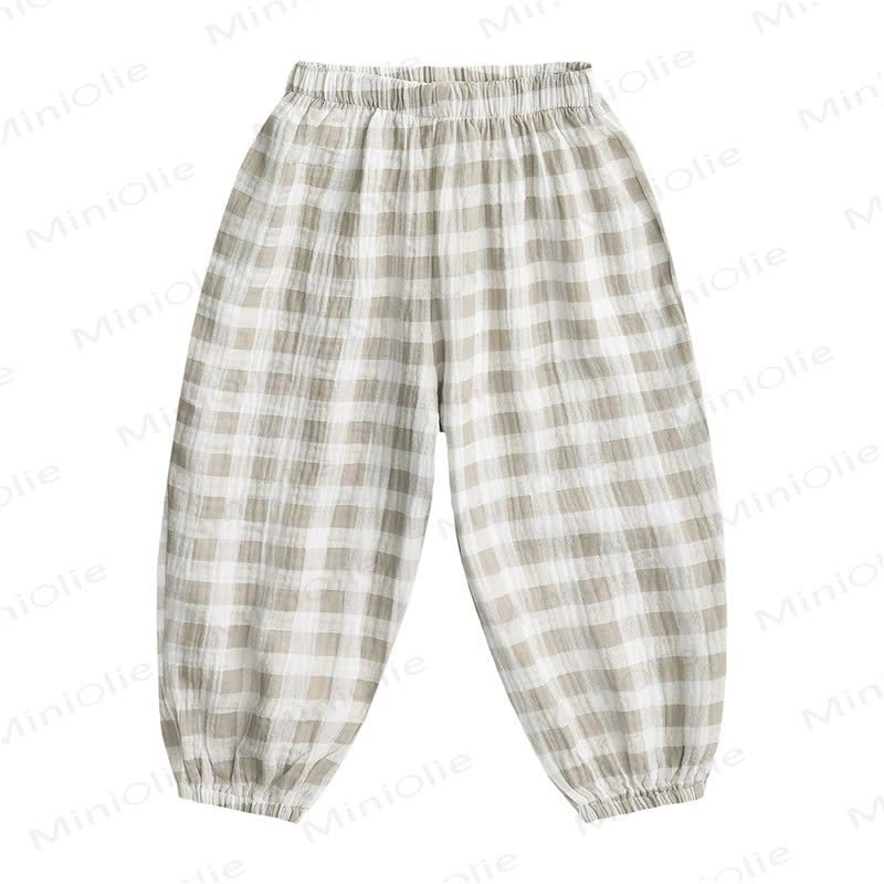 Baby Toddler Cartoon Pattern Pants  - Plaid - 5-7T - image 3