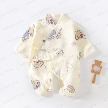 Baby Cartoon Animal Kimono Romper - Puppy - 18-24M - image 1