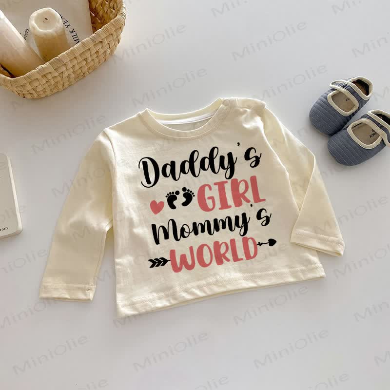 DADD'S GIRL MOMMY'S WORLD Baby Top - Beige - 2-3T - image 1