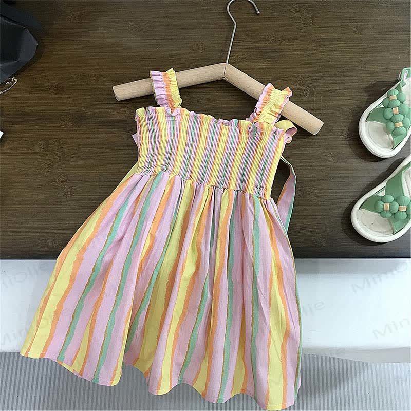 Toddler Girl Striped Strap Dress - image 5