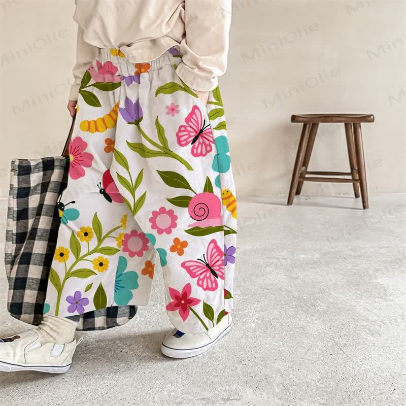 Baby Flower Butterfly Pants - White - 2-3T - image 1