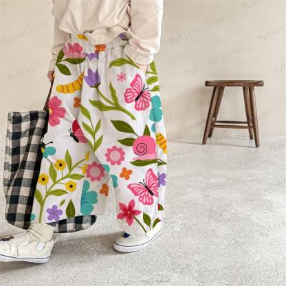 Baby Flower Butterfly Pants - White - 2-3T - image 1