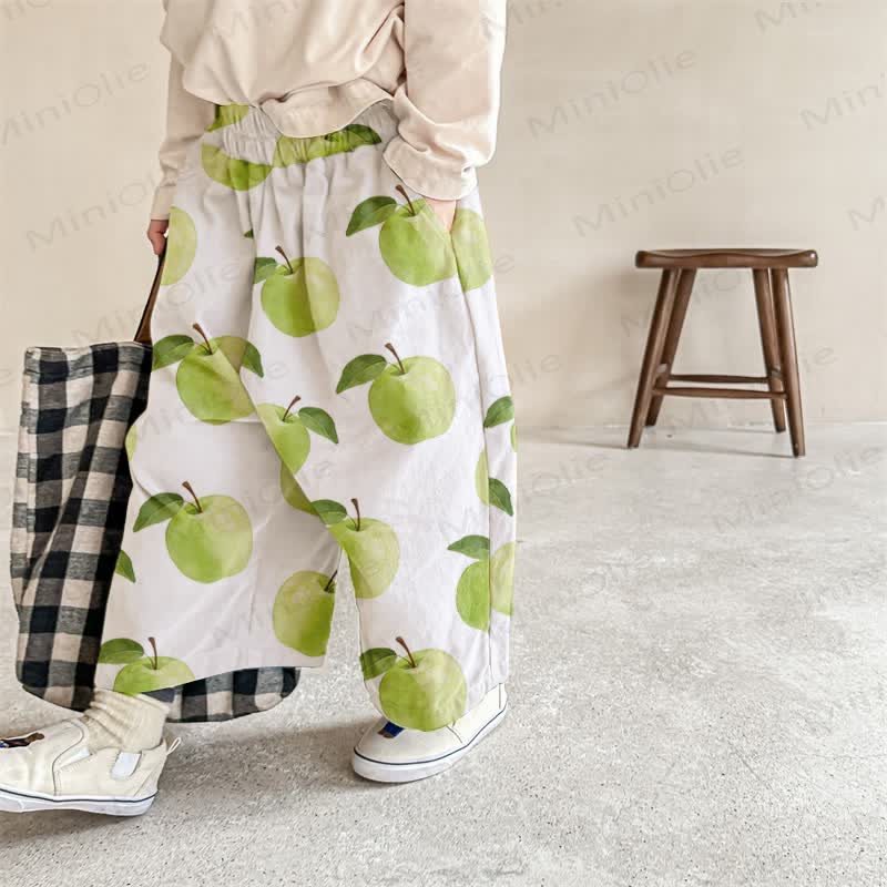 Baby Green Apple Casual  Pants - White - 2-3T - image 1