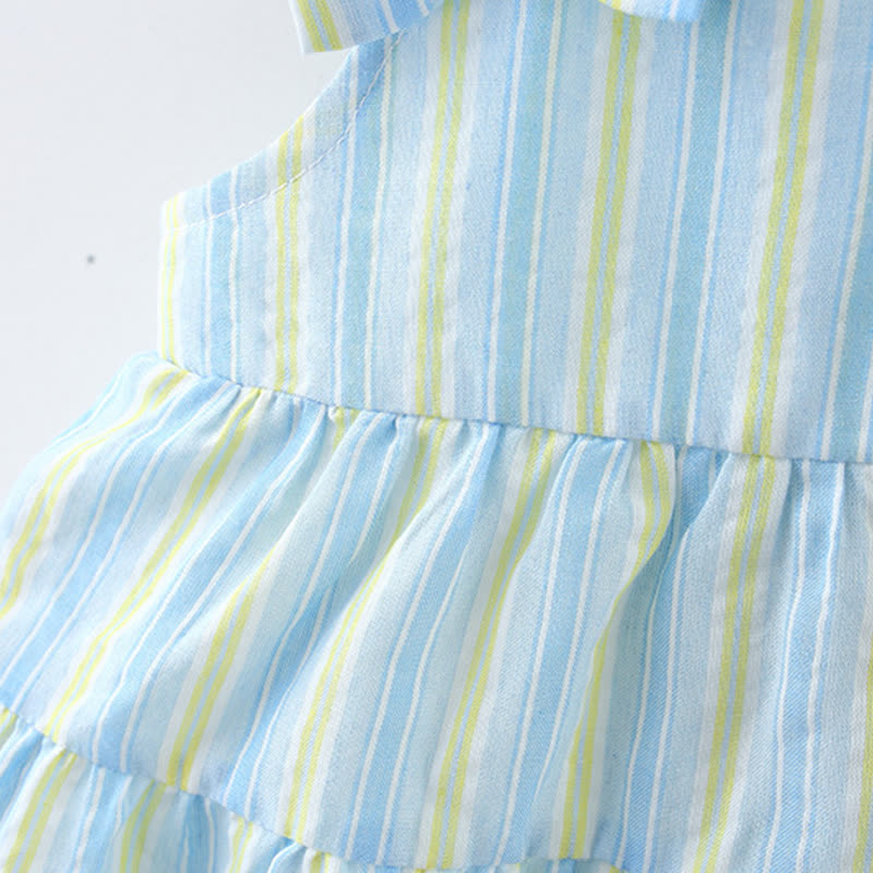 Baby Toddler Striped Dress with Hat - image 6