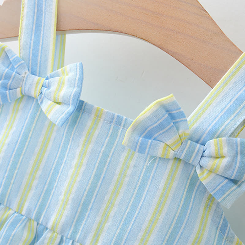 Baby Toddler Striped Dress with Hat - image 5