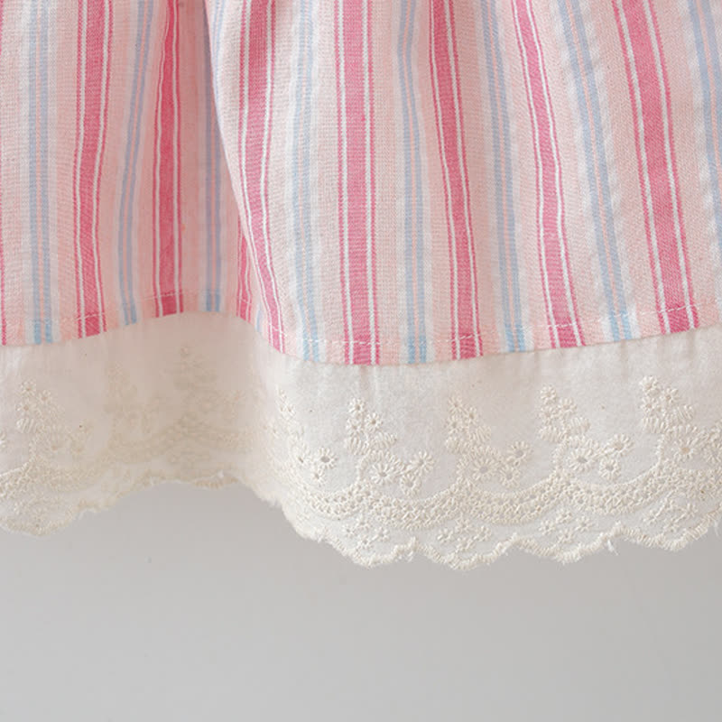 Baby Toddler Striped Dress with Hat - image 15