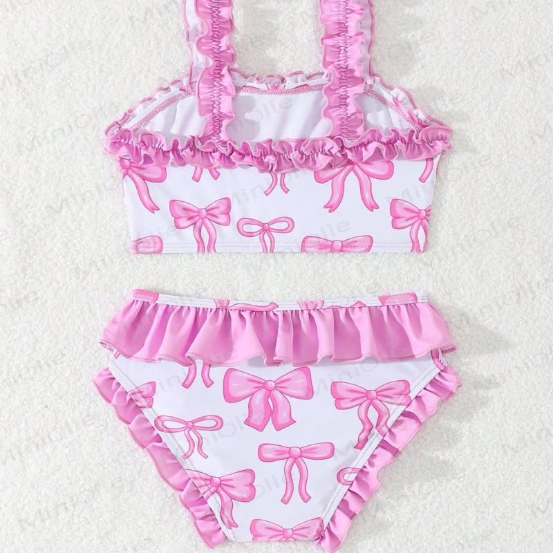 Toddler Girl Bow 2pcs Swimsuit - image 2