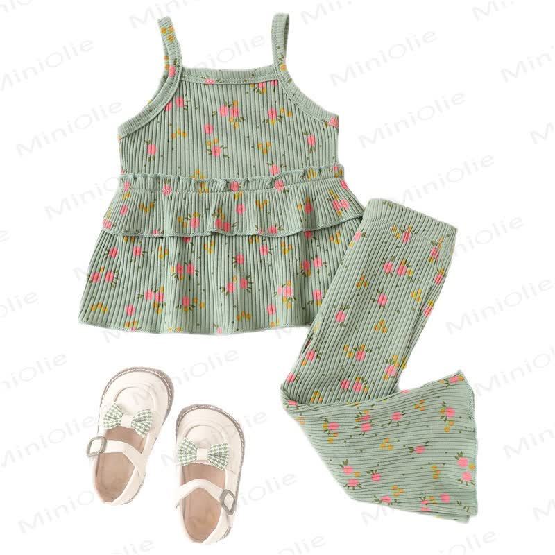 Baby Girl Floral Top and Pants 2-piece Set - image 5