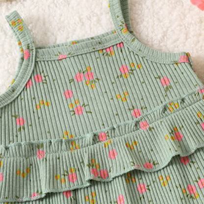 Baby Girl Floral Top and Pants 2-piece Set - image 2