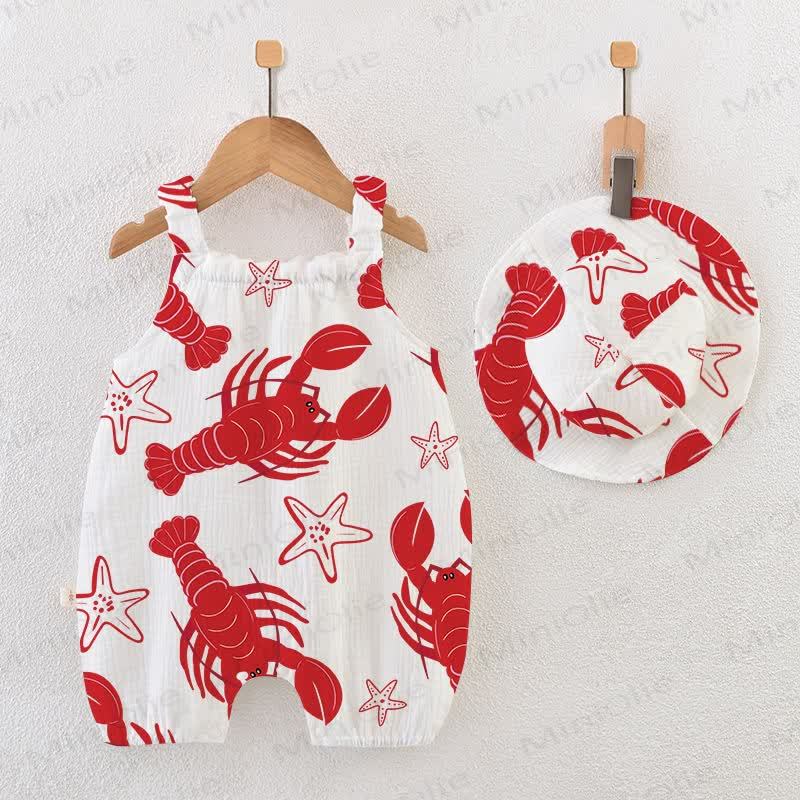Baby Lobster Romper with Hat - White - 18-24M - image 1