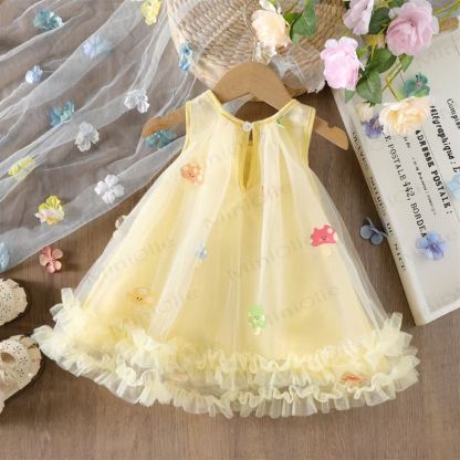 Toddler Girl Mushroom Mesh Dress - image 2