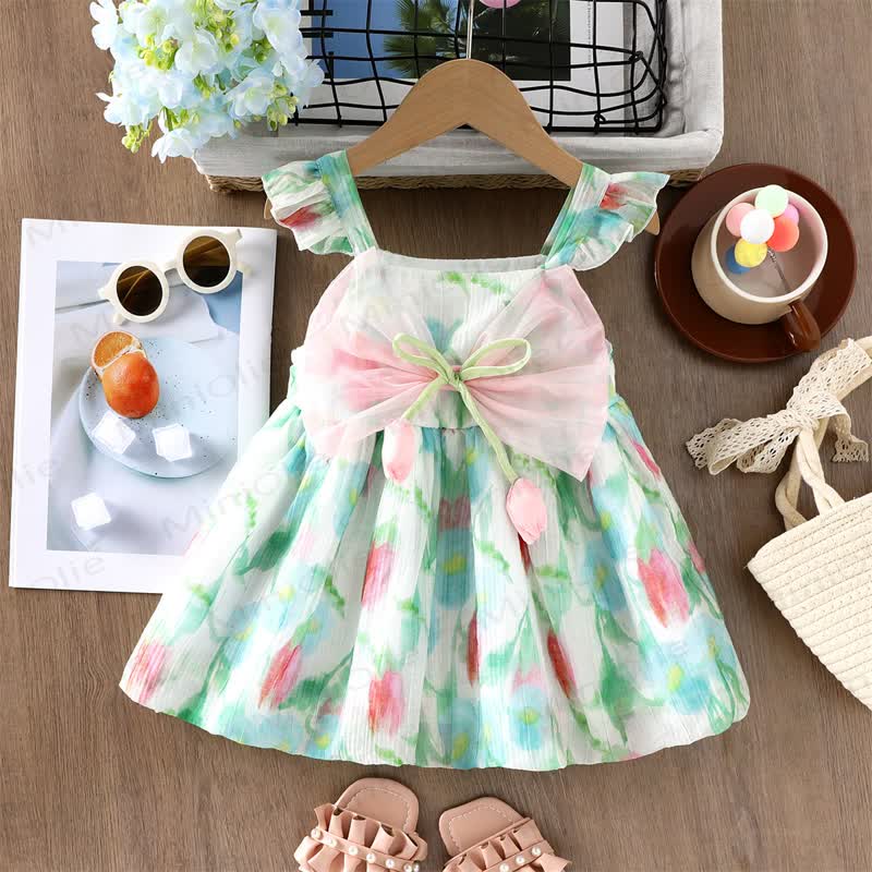 Baby Toddler Tulip Green Dress - Green - 3-4T - image 1