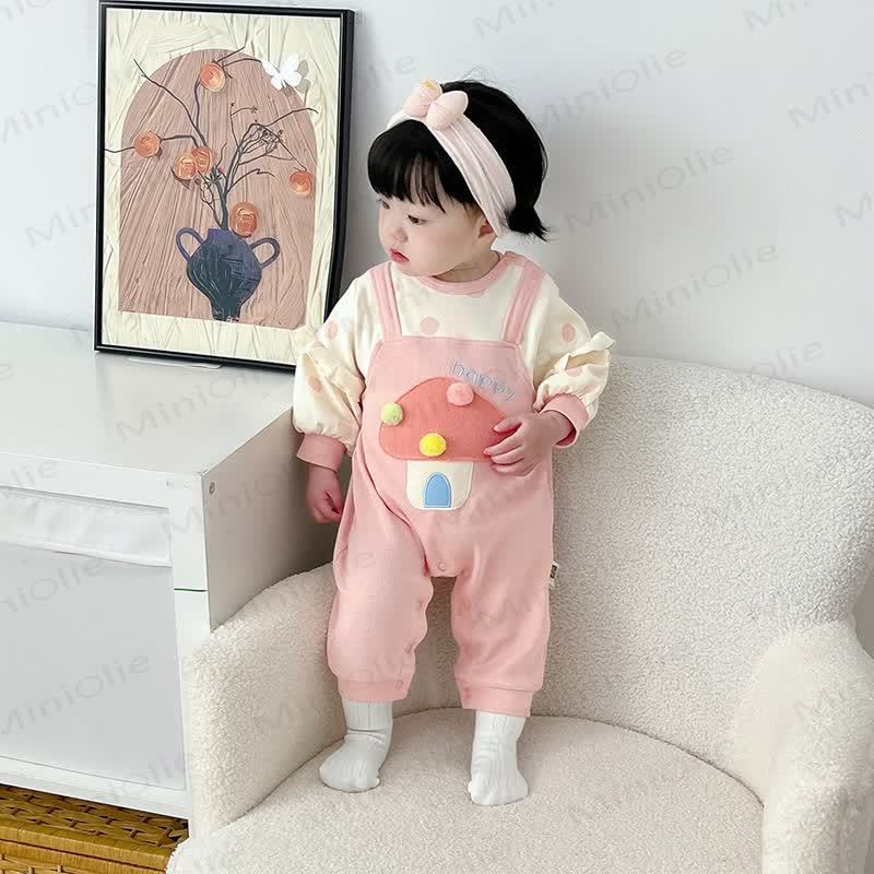 Baby Mushroom Fake 2pcs Romper - image 3