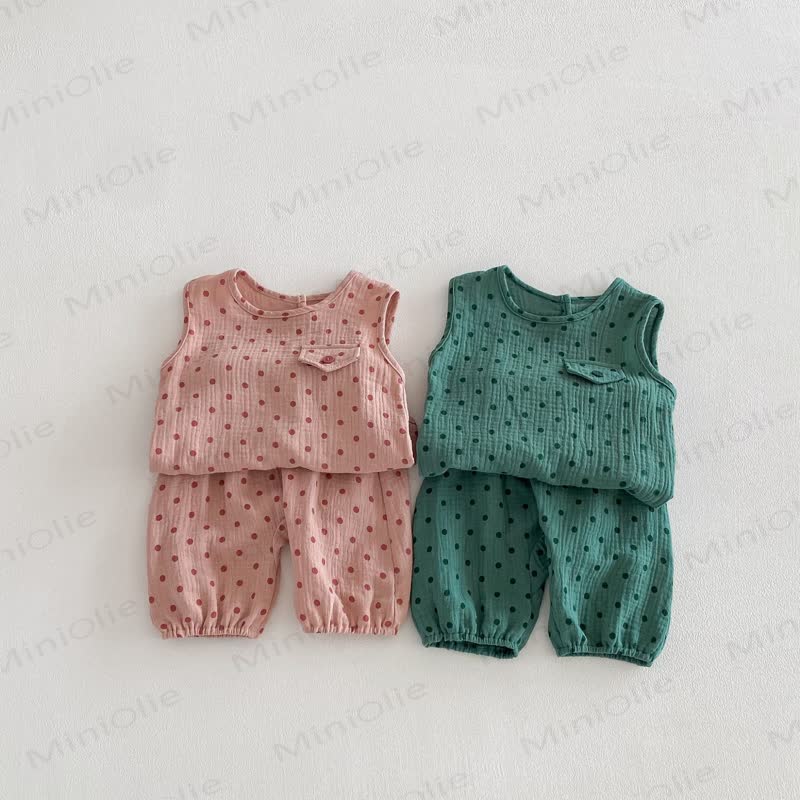 Toddler Polka Dot Tank and Pants Set - image 1