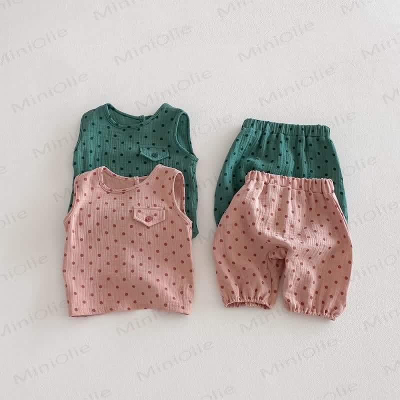 Toddler Polka Dot Tank and Pants Set - image 2