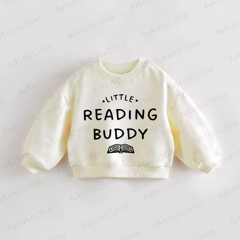 LITTLE READING BUDDY Baby Toddler Beige Sweatshirt - Cream - 3-5T - image 1