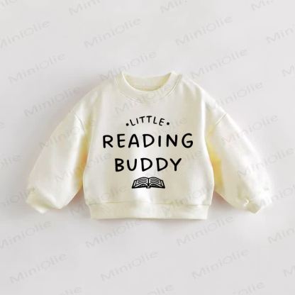 LITTLE READING BUDDY Baby Toddler Beige Sweatshirt - Cream - 3-5T - image 1