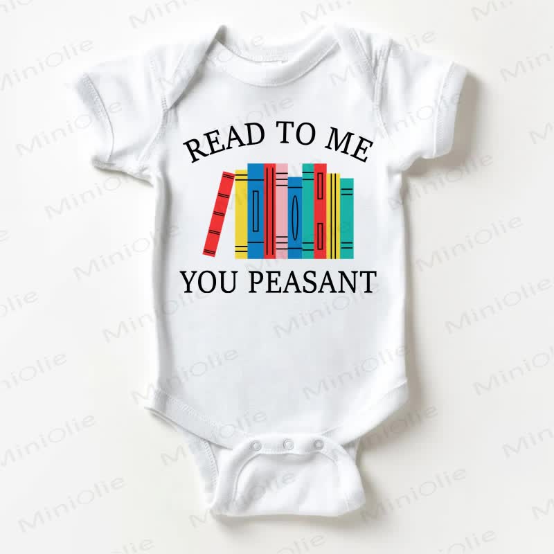 READ TO ME YOU PEASANT Baby White Bodysuit - White - 18-24M - image 1