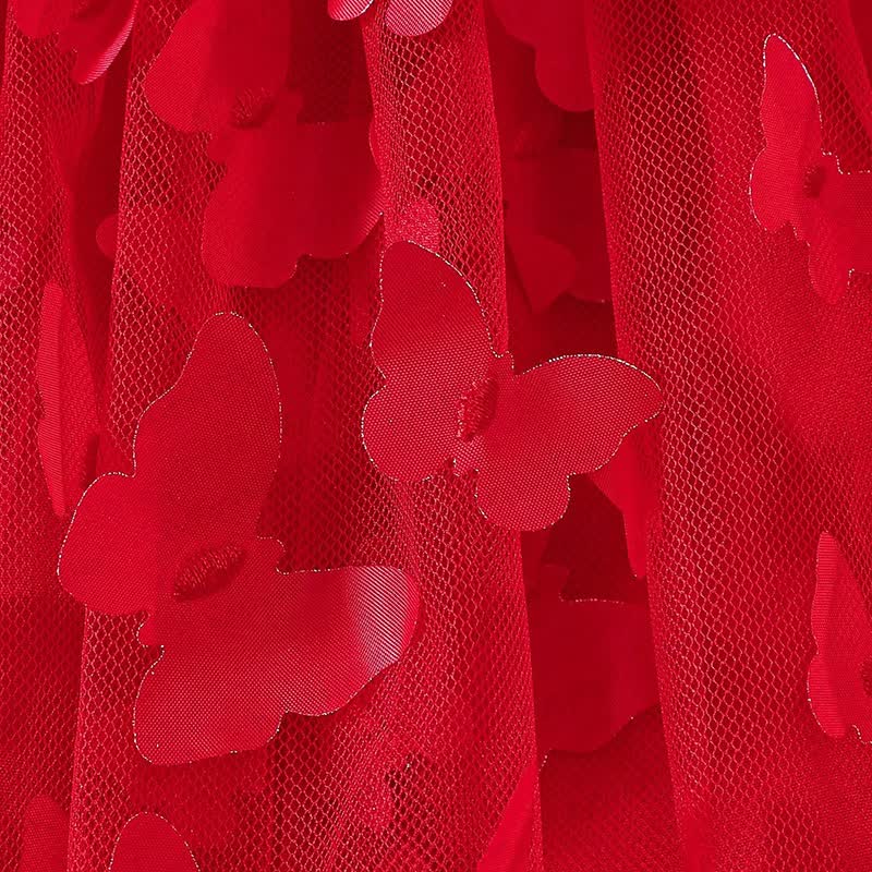 Baby Butterfly Red Dress - image 5