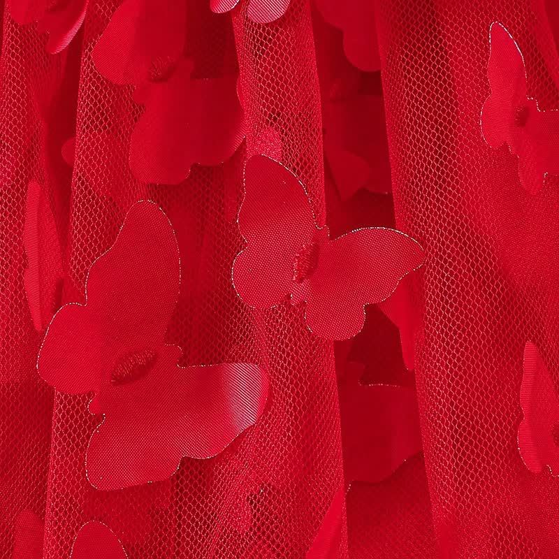 Baby Butterfly Red Dress - image 5