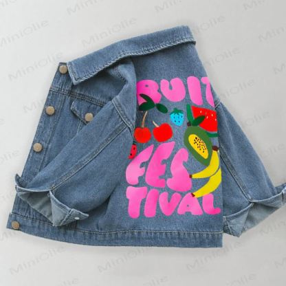 UIT FESTIVAL Toddler Kid Denim Jacket - Blue - 10-11T - image 1